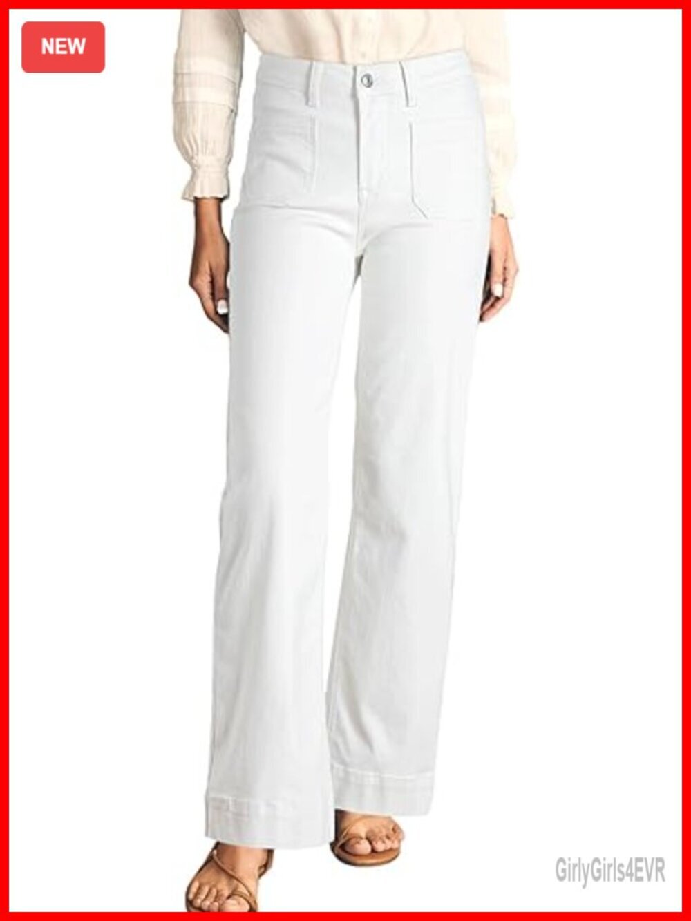 High Waisted Stretchy Straight Leg Wide Leg Jeans with Pockets